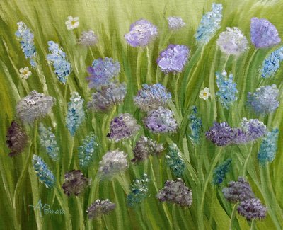 Wildflower Meadow Blooms by Angeles M. Pomata