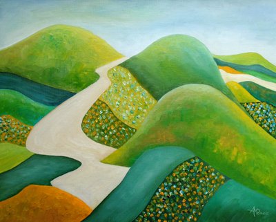 Winding Green Hills by Angeles M. Pomata