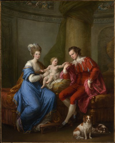 Edward Smith Stanley, Twelfth Earl of Derby, Elizabeth, Countess of Derby, and Their Son by Angelica Kauffmann