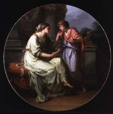 Papirius Pratextatus Entreated by his Mother to Disclose the Secrets of the Deliberations of the Roman Senate by Angelica Kauffmann