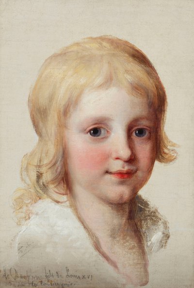 Portrait Study of Francesco, Crown Prince of Naples, as a Boy, Head and Shoulders by Angelica Kauffmann