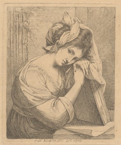 Young Woman in Contemplation by Angelica Kauffmann