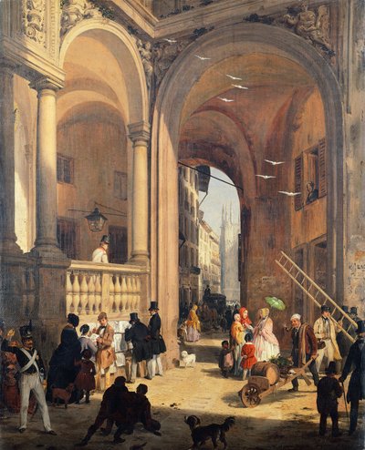 Piazza dei Mercanti or The transition from the Old Fish Merchants