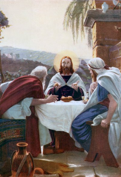 Breaking of Bread at Emmaus by Angelo Martinetti