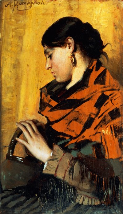 Woman of the people with warmer by Angelo Romagnoli