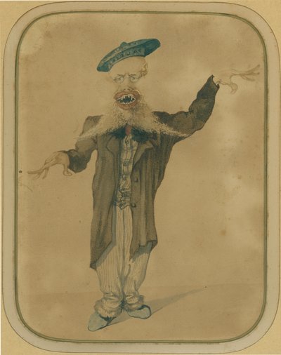 Caricature of Telemaco Signorini returning from Paris, c.1884 by Angiolo Tricca