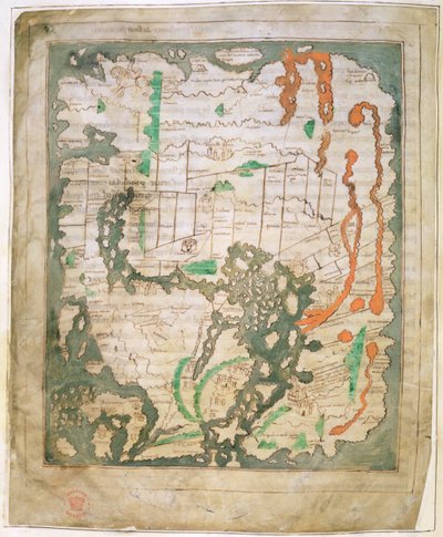 Rectangular map of the World, c.1030 by Anglo Saxon