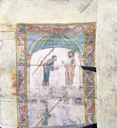 Christ Instructing Peter at Capernaum on the Tribute Money by Anglo Saxon