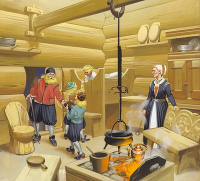 17th Century Norwegian Home by Angus McBride