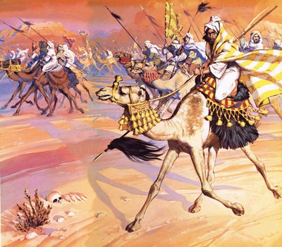Arabs Pouring Across the Desert to Kill Mohamed by Angus McBride