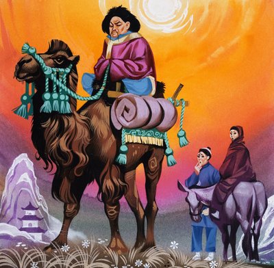 Asian Man on a Camel by Angus McBride