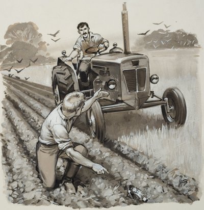 Farmer Discovering an Antiquarian Relic by Angus McBride