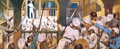 General Gordon about to be killed in Khartoum in February 1865 by Angus McBride