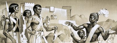 Hyksos, Pharaoh Kamose Instructs Specially-Trained Black Warriors in Battle Tactics by Angus McBride