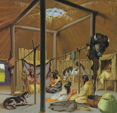 Mandan Earth Lodge by Angus McBride