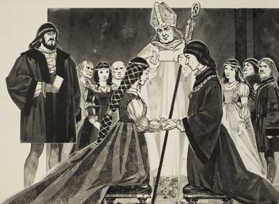 Marriage of Lucrezia Borgia (1480-1519) to the Duke Alfonso by Angus McBride