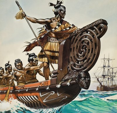 Natives and Captain Cook by Angus McBride