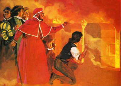 Pope Clement and His Followers Viewing the Sacking and Burning of Rome by Angus McBride