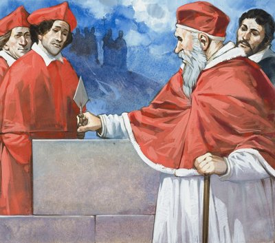 Pope Julius II Laying the Cornerstone of St. Peter