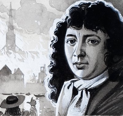 Samuel Pepys and the Great Fire of London by Angus McBride