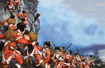 Scaling the Cliffs to Take Quebec by Angus McBride