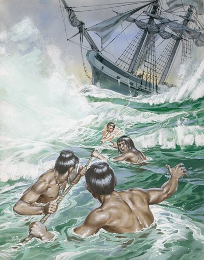The Heroism of a Maori woman by Angus McBride