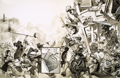 The Battle Between Saracens and Moors in 635 by Angus McBride