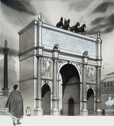 Triumphal Arch of Emperor Lucius Septimius Severus, Rome by Angus McBride