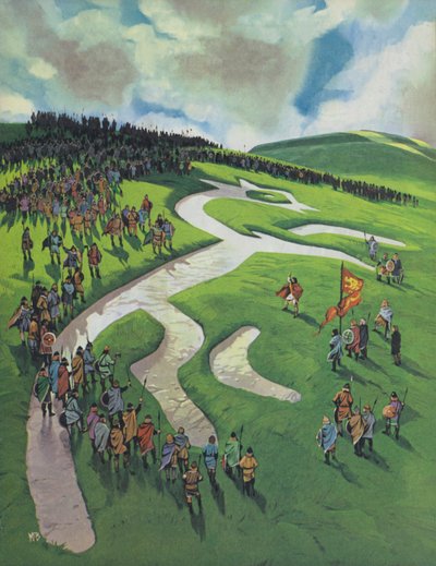 Uffington White Horse, Built by Alfred The Great After the Battle at Ashdown Against the Danes by Angus McBride