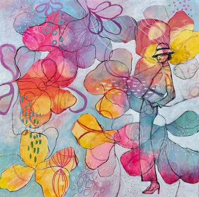 Vibrant Floral Muse by Ania Witwitzka
