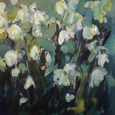 Impressionist White Flowers by Anna-Karin Bergius