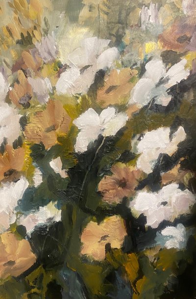Painterly Garden Flowers by Anna-Karin Bergius