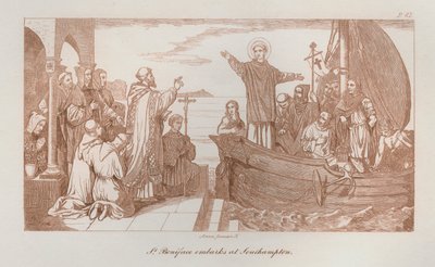 St Boniface Embarks at Southampton by Anna Brownell Jameson