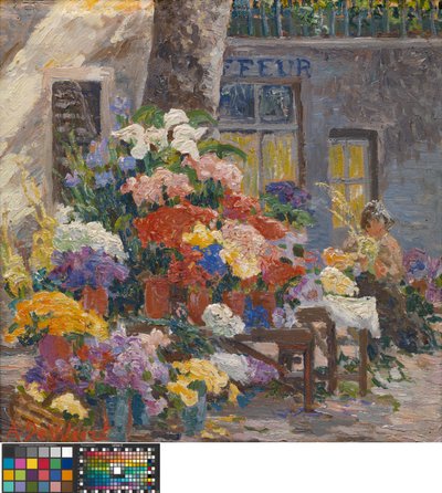 Flower Market at Menton (Côte d’Azur) by Anna de Weert