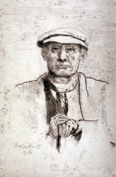 Old Man in a Flat Cap by Anna Lea Merritt