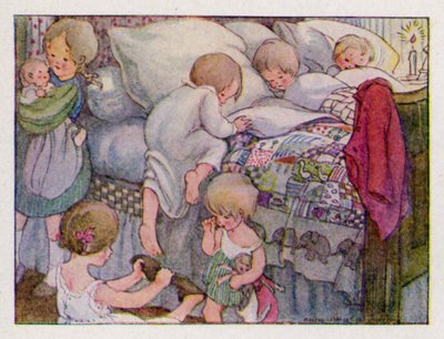 Nursery rhyme: Wee Willie Winkie Runs Through The Town by Anne (after) Anderson