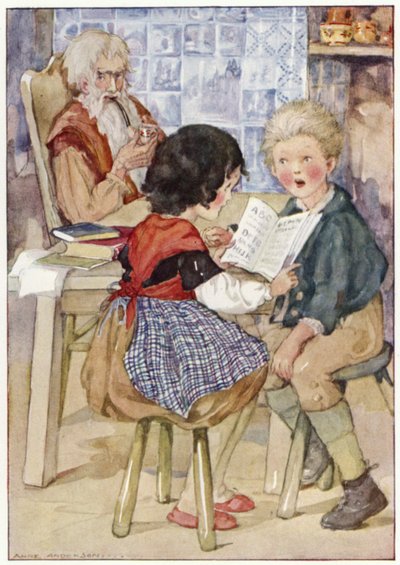 Peter Sat Staring at Heidi in Abject Fear by Anne (after) Anderson