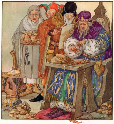 The King was in his counting-house, Counting out his money by Anne Anderson