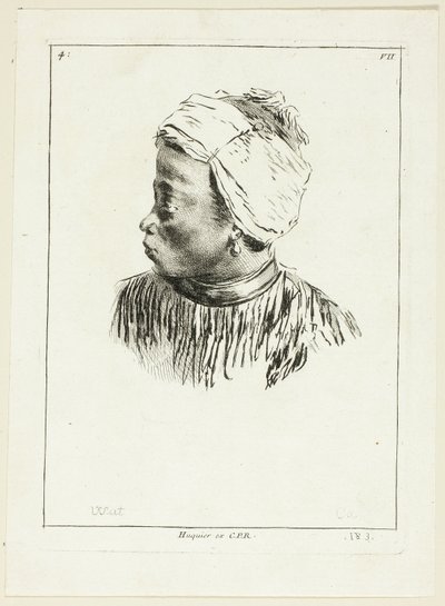 Head of Black (Profile) by Anne Claude Philippe Caylus