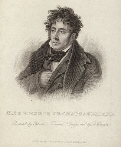 Portrait of vicomte de Chateaubriand by Anne Louis Girodet de Roucy Trioson