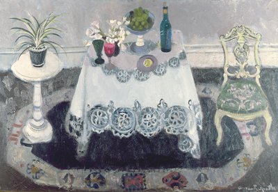 Grey and White Interior by Anne Redpath