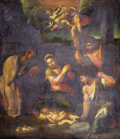 Adoration of the Shepherds by Annibale (follower of) Carracci