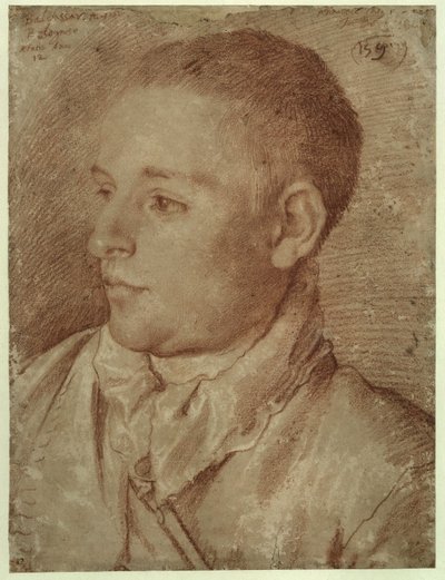 Portrait of Baldassare Aloisi, called Galanino, 1589-1590 by Annibale Carracci