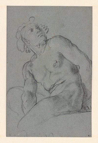 Seated Male Nude by Annibale Carracci