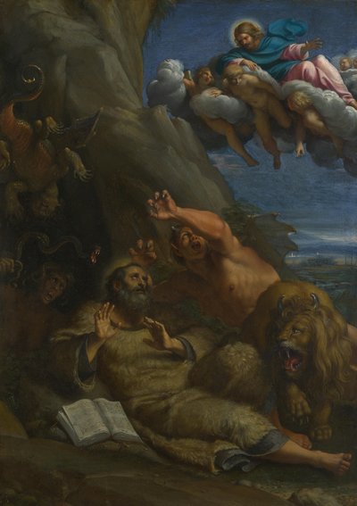 Christ Appearing to Saint Anthony Abbot During His Temptation by Annibale Carracci