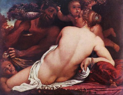 Bacchantin Venus with a Satyr and Cupids by Annibale Carracci