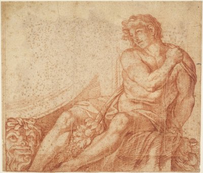 Ignudo from the Galleria Farnese by Annibale Carracci