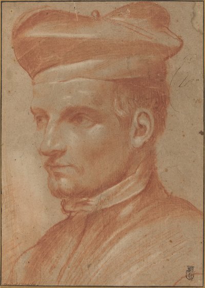 Portrait of an Ecclesiastic Wearing a Biretta by Annibale Carracci