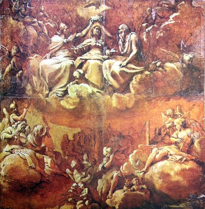 Study for the Coronation of the Virgin by Annibale Carracci