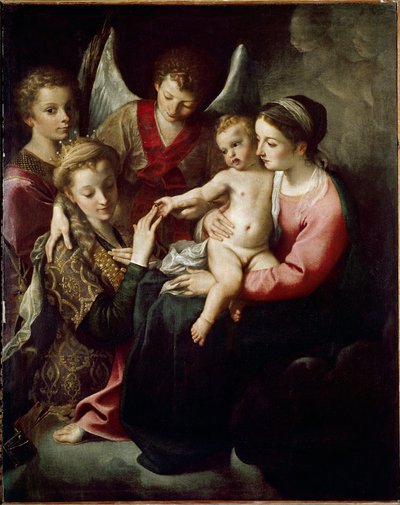 The Mystical Marriage of Saint Catherine by Annibale Carracci